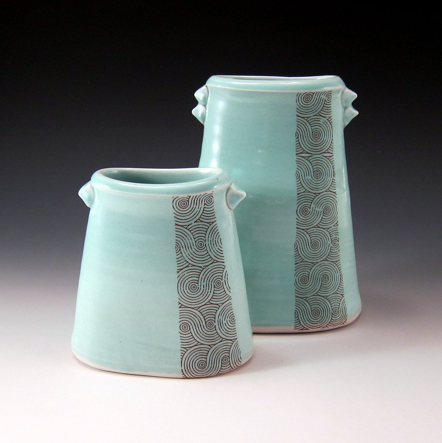 Emily Murphy Porcelain Pottery_oval_vases